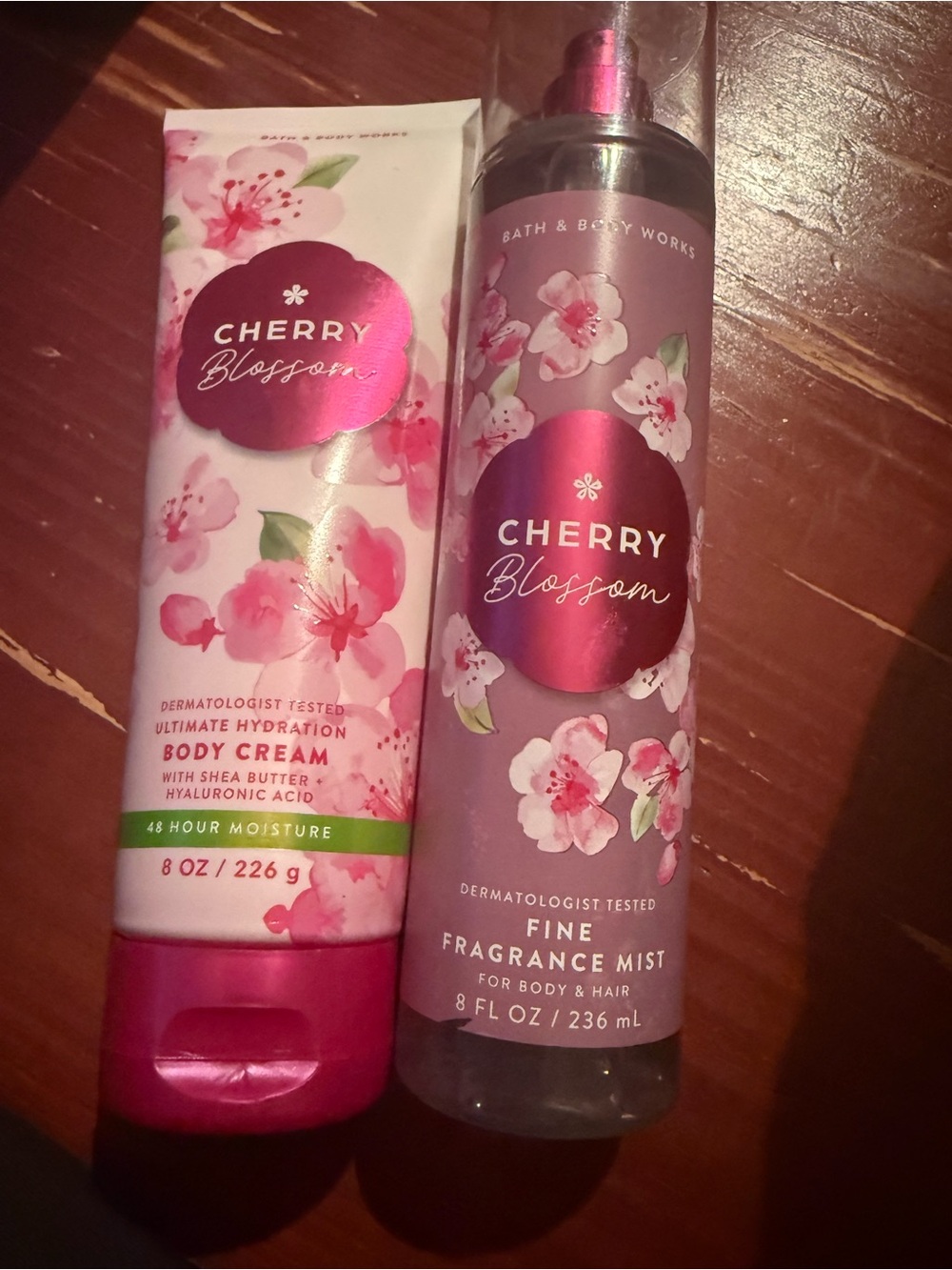 Bath & Body Works Cherry Blossom Body Cream & Fragrance Mist - Pink